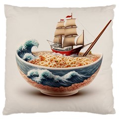 Noodles Pirate Chinese Food Food Large Cushion Case (one Side) by Ndabl3x