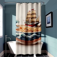 Noodles Pirate Chinese Food Food Shower Curtain 36  X 72  (stall) 