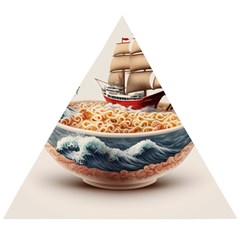 Noodles Pirate Chinese Food Food Wooden Puzzle Triangle by Ndabl3x