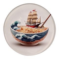 Noodles Pirate Chinese Food Food Round Glass Fridge Magnet (4 Pack)