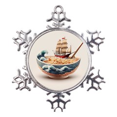 Noodles Pirate Chinese Food Food Metal Large Snowflake Ornament