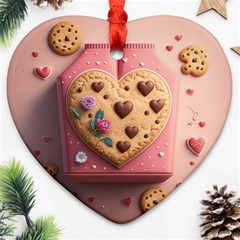 Cookies Valentine Heart Holiday Gift Love Ornament (heart)