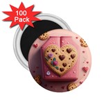 Cookies Valentine Heart Holiday Gift Love 2.25  Magnets (100 pack)  Front