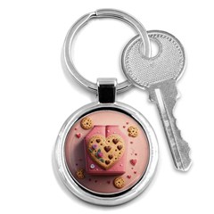 Cookies Valentine Heart Holiday Gift Love Key Chain (round) by Ndabl3x