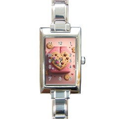 Cookies Valentine Heart Holiday Gift Love Rectangle Italian Charm Watch by Ndabl3x