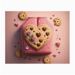 Cookies Valentine Heart Holiday Gift Love Small Glasses Cloth Front