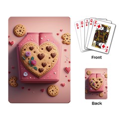 Cookies Valentine Heart Holiday Gift Love Playing Cards Single Design (rectangle) by Ndabl3x