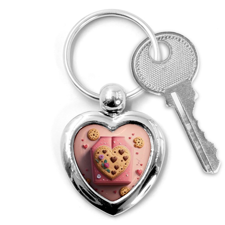 Cookies Valentine Heart Holiday Gift Love Key Chain (Heart)