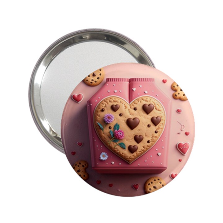 Cookies Valentine Heart Holiday Gift Love 2.25  Handbag Mirrors