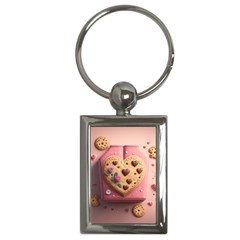 Cookies Valentine Heart Holiday Gift Love Key Chain (rectangle) by Ndabl3x