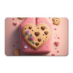 Cookies Valentine Heart Holiday Gift Love Magnet (rectangular) by Ndabl3x