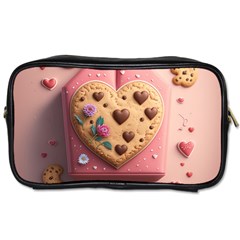 Cookies Valentine Heart Holiday Gift Love Toiletries Bag (one Side) by Ndabl3x