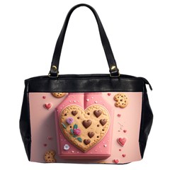 Cookies Valentine Heart Holiday Gift Love Oversize Office Handbag (2 Sides) by Ndabl3x