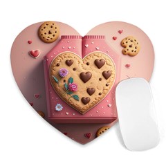 Cookies Valentine Heart Holiday Gift Love Heart Mousepad by Ndabl3x