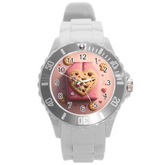 Cookies Valentine Heart Holiday Gift Love Round Plastic Sport Watch (l) by Ndabl3x