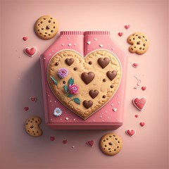 Cookies Valentine Heart Holiday Gift Love Play Mat (rectangle)