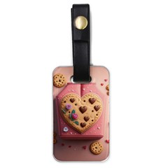 Cookies Valentine Heart Holiday Gift Love Luggage Tag (one Side) by Ndabl3x