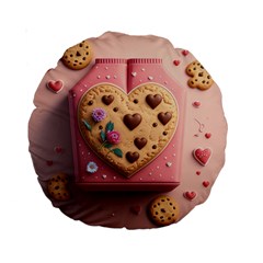 Cookies Valentine Heart Holiday Gift Love Standard 15  Premium Round Cushions