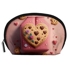 Cookies Valentine Heart Holiday Gift Love Accessory Pouch (large) by Ndabl3x