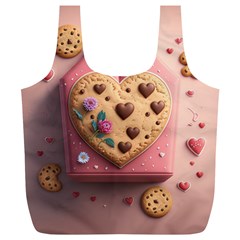 Cookies Valentine Heart Holiday Gift Love Full Print Recycle Bag (xl) by Ndabl3x