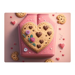 Cookies Valentine Heart Holiday Gift Love Two Sides Premium Plush Fleece Blanket (mini) by Ndabl3x