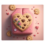 Cookies Valentine Heart Holiday Gift Love Two Sides Premium Plush Fleece Blanket (Small) 50 x40  Blanket Front