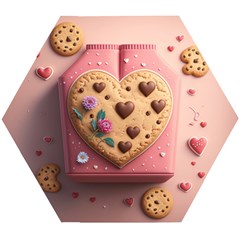 Cookies Valentine Heart Holiday Gift Love Wooden Puzzle Hexagon by Ndabl3x