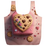 Cookies Valentine Heart Holiday Gift Love Full Print Recycle Bag (XXL) Front