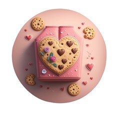 Cookies Valentine Heart Holiday Gift Love Mini Round Pill Box (pack Of 3) by Ndabl3x