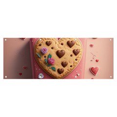 Cookies Valentine Heart Holiday Gift Love Banner And Sign 8  X 3  by Ndabl3x