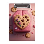 Cookies Valentine Heart Holiday Gift Love A5 Acrylic Clipboard Front