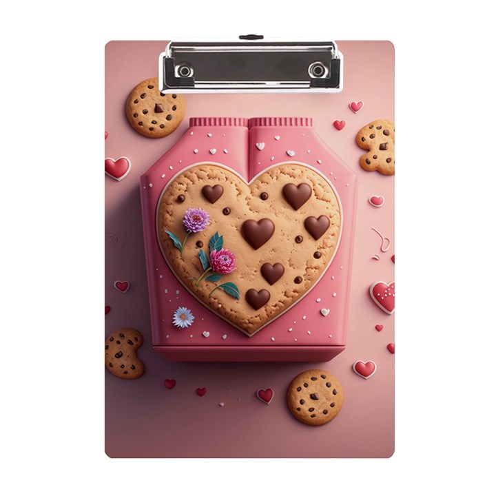 Cookies Valentine Heart Holiday Gift Love A5 Acrylic Clipboard