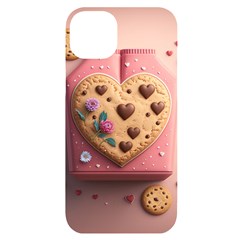 Cookies Valentine Heart Holiday Gift Love Iphone 14 Plus Black Uv Print Case by Ndabl3x