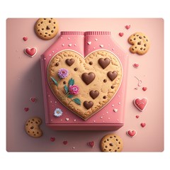 Cookies Valentine Heart Holiday Gift Love Premium Plush Fleece Blanket (small)