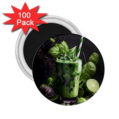 Drink Spinach Smooth Apple Ginger 2 25  Magnets (100 Pack)  by Ndabl3x