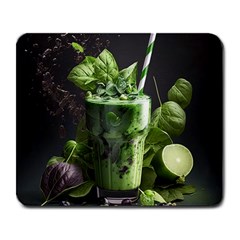 Drink Spinach Smooth Apple Ginger Large Mousepad by Ndabl3x