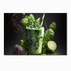 Drink Spinach Smooth Apple Ginger Postcard 4 x 6  (pkg Of 10) by Ndabl3x