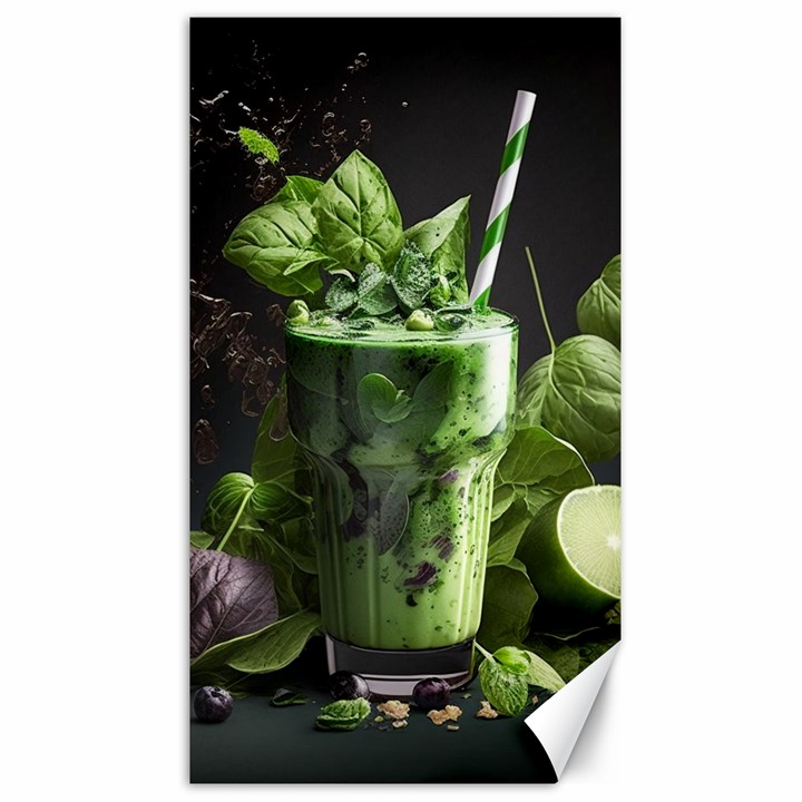 Drink Spinach Smooth Apple Ginger Canvas 40  x 72 