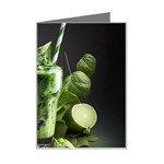 Drink Spinach Smooth Apple Ginger Mini Greeting Card Left