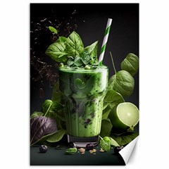 Drink Spinach Smooth Apple Ginger Canvas 24  X 36  by Ndabl3x