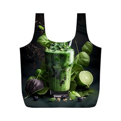 Drink Spinach Smooth Apple Ginger Full Print Recycle Bag (m) by Ndabl3x