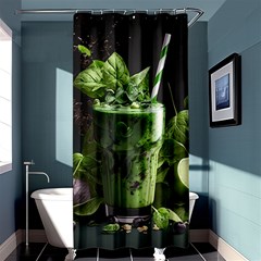 Drink Spinach Smooth Apple Ginger Shower Curtain 36  X 72  (stall)  by Ndabl3x