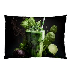 Drink Spinach Smooth Apple Ginger Pillow Case (two Sides) by Ndabl3x