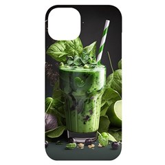 Drink Spinach Smooth Apple Ginger Iphone 14 Plus Black Uv Print Case by Ndabl3x