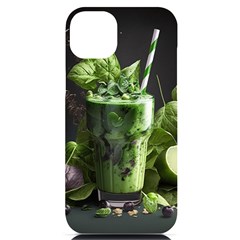 Drink Spinach Smooth Apple Ginger Iphone 14 Plus Black Uv Print Case