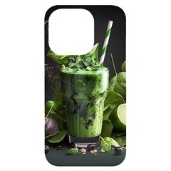 Drink Spinach Smooth Apple Ginger Iphone 14 Pro Black Uv Print Case