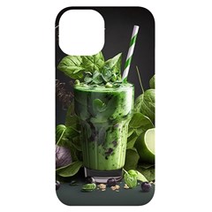 Drink Spinach Smooth Apple Ginger Iphone 14 Black Uv Print Case