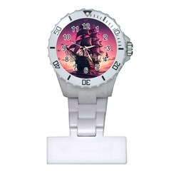 Ship Pirate Adventure Landscape Ocean Sun Heaven Plastic Nurses Watch by Ndabl3x