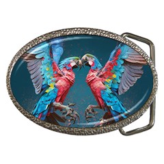 Birds Parrots Love Ornithology Species Fauna Belt Buckles by Ndabl3x