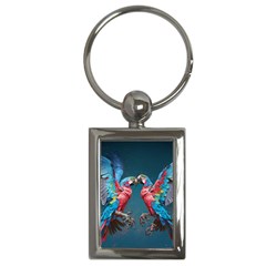 Birds Parrots Love Ornithology Species Fauna Key Chain (rectangle) by Ndabl3x